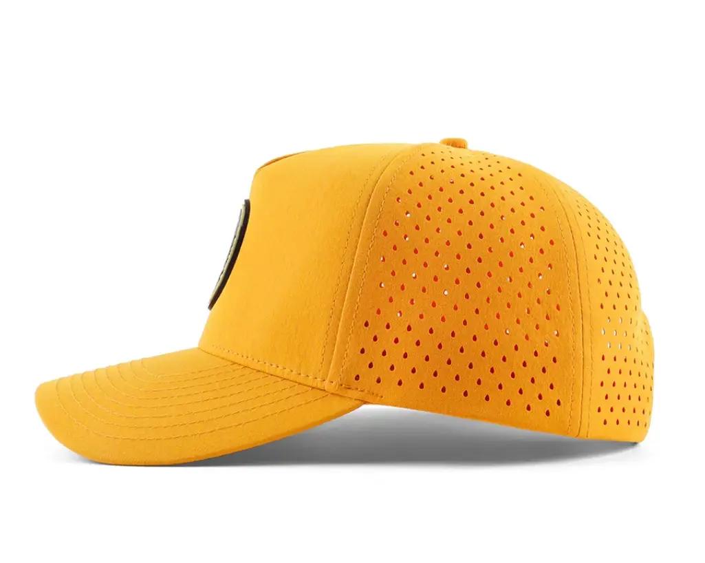 Leather Patch Logo Golf Caps With Rope Polyester Waterproof Snapback Cap for Man Vietnam Factory Laser Cut Baseball Hat 5