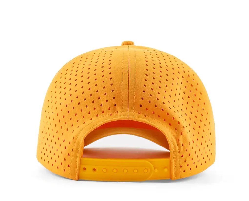 Leather Patch Logo Golf Caps With Rope Polyester Waterproof Snapback Cap for Man Vietnam Factory Laser Cut Baseball Hat 4