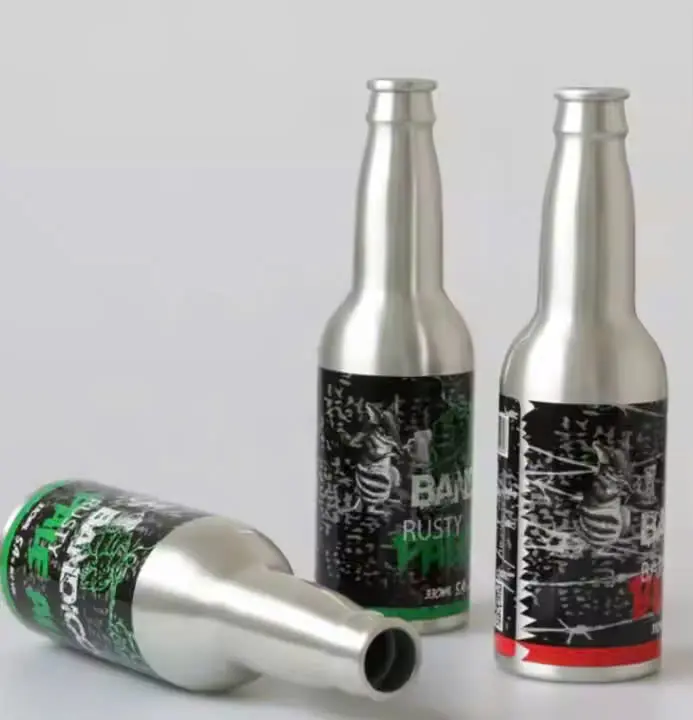 Long-Necked Aluminum Bottle Cans From Vietnam Manufacturer Open-Top Sleek Durable Design For Luxury Packaging Premium Quality 2