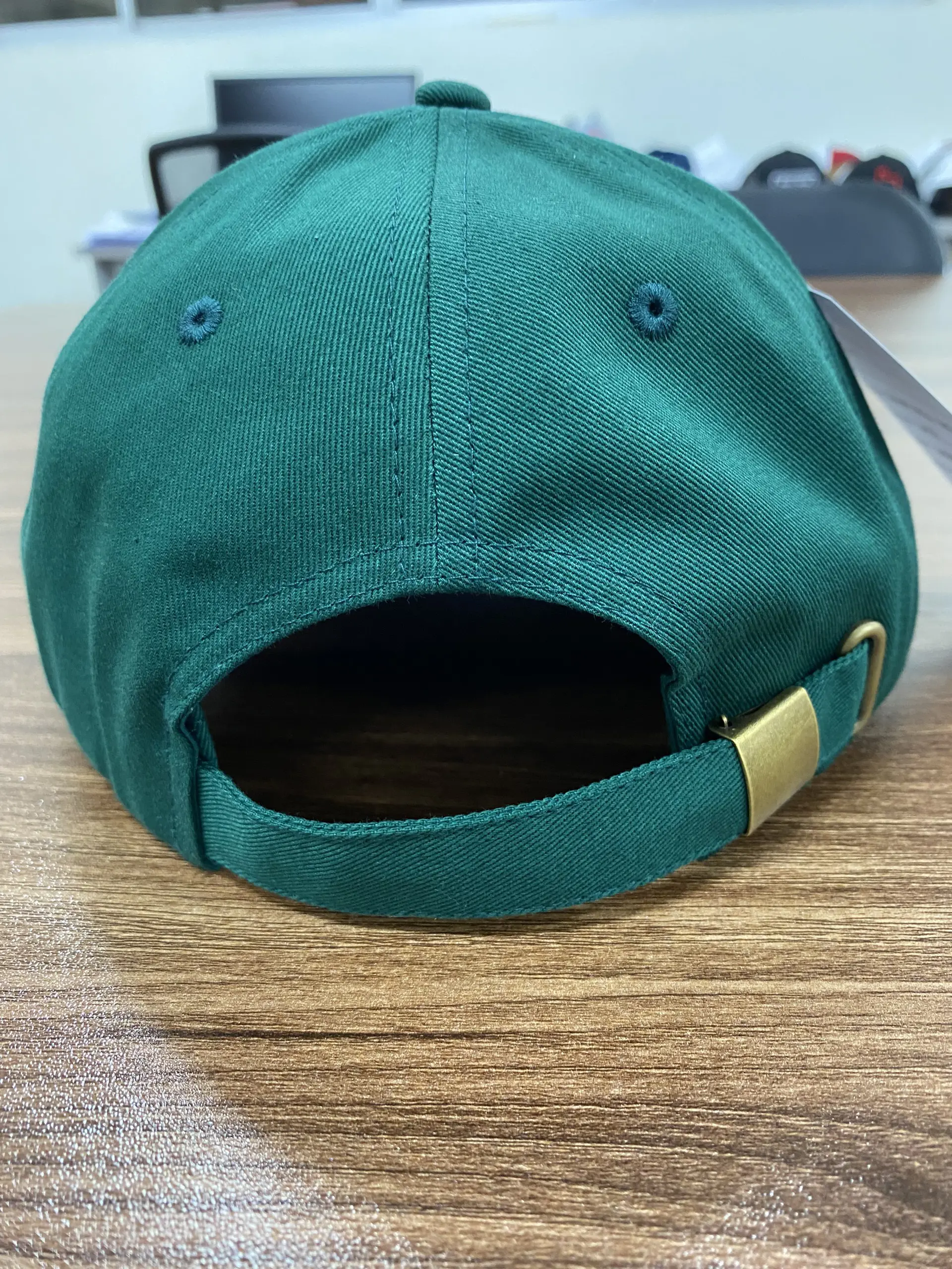 Low Profile Unstructured Baseball Caps for Men Green Color Custom 2D Embroidery Logo in Vietnam Promotional High Quality Hats 6