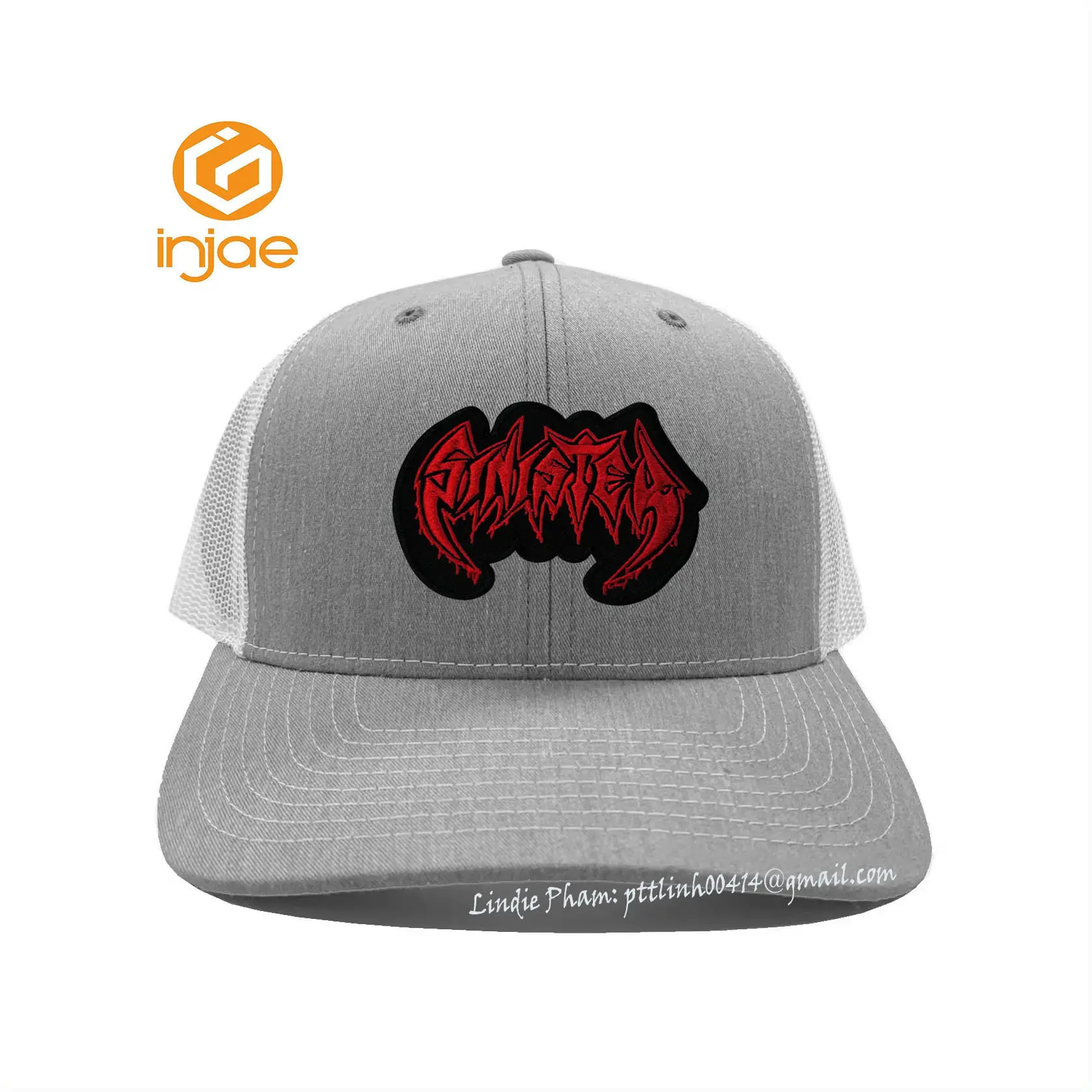 Luxury New Design High Quality Trucker Hat Custom Logo Heather Grey Sports Cap for Unisex in Vietnam Factory 1