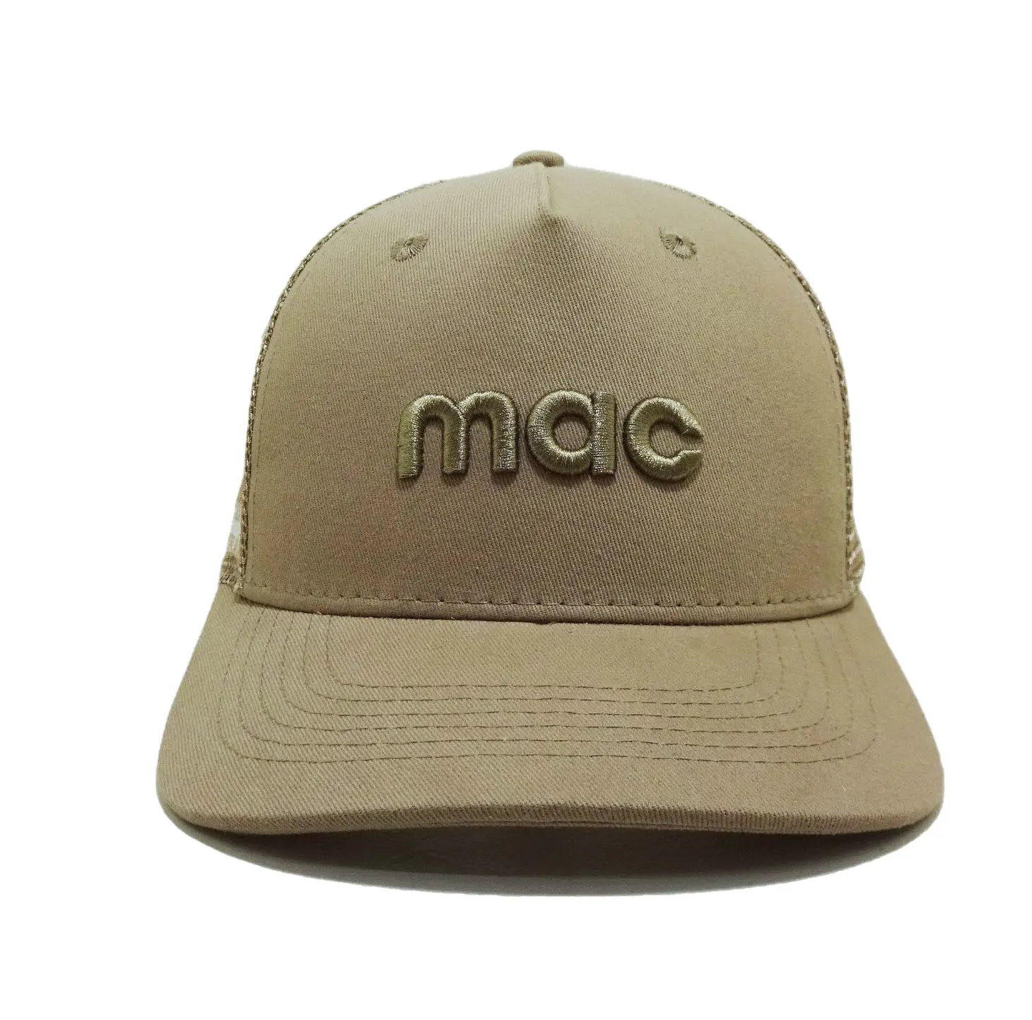 MAC Embroidery Logo Custom Golf Hats in Vietnam Trucker Hats Men Sportswear 5 Panels 3D Embroidery Logo Women Headgear 3