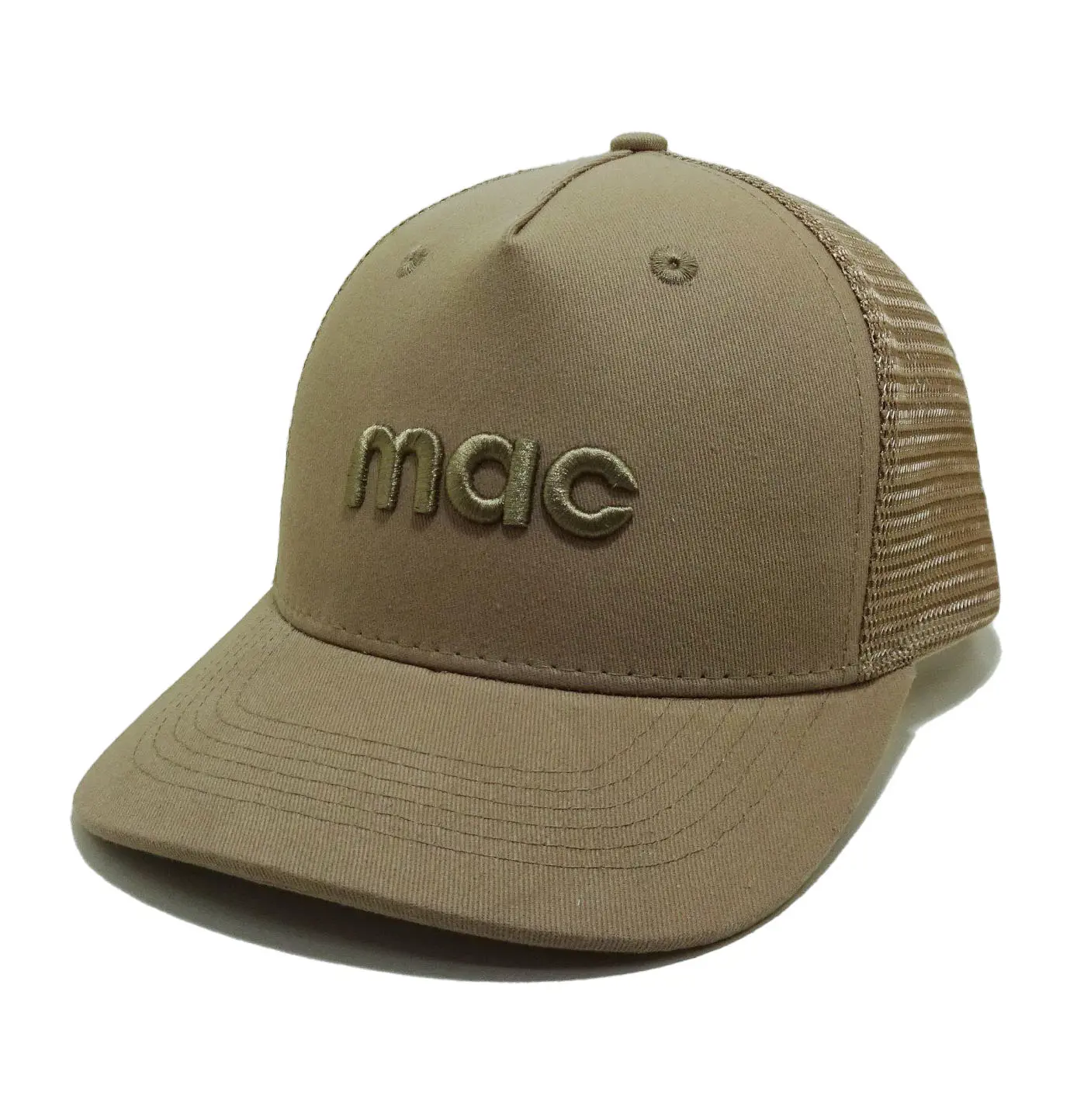 MAC Embroidery Logo Custom Golf Hats in Vietnam Trucker Hats Men Sportswear 5 Panels 3D Embroidery Logo Women Headgear 4