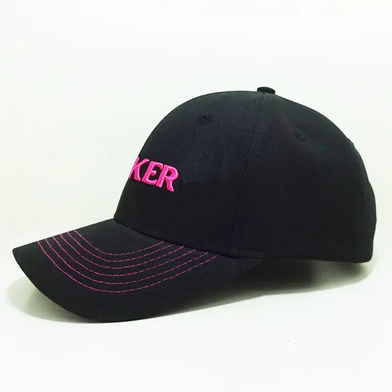 Matching Color Embroidery Baseball Cap With Poker Logo Vietnam Made Hat For Party Style Casual Street Fashion Unisex Wear L01