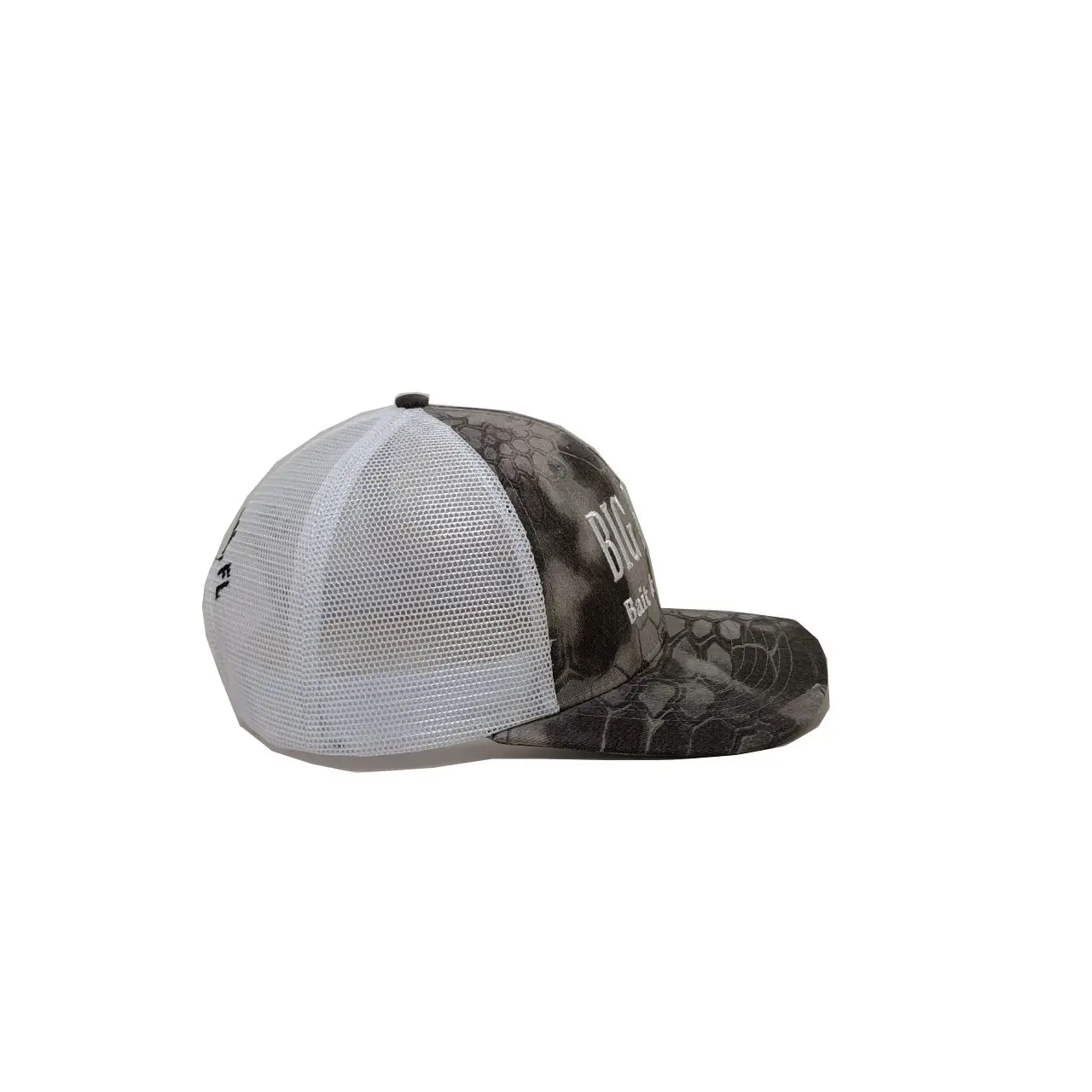 Medium Profile Grey and Brown Color Polyester Structured Trucker Hat Curved Brim Cap for Men in Vietnam Factory 5