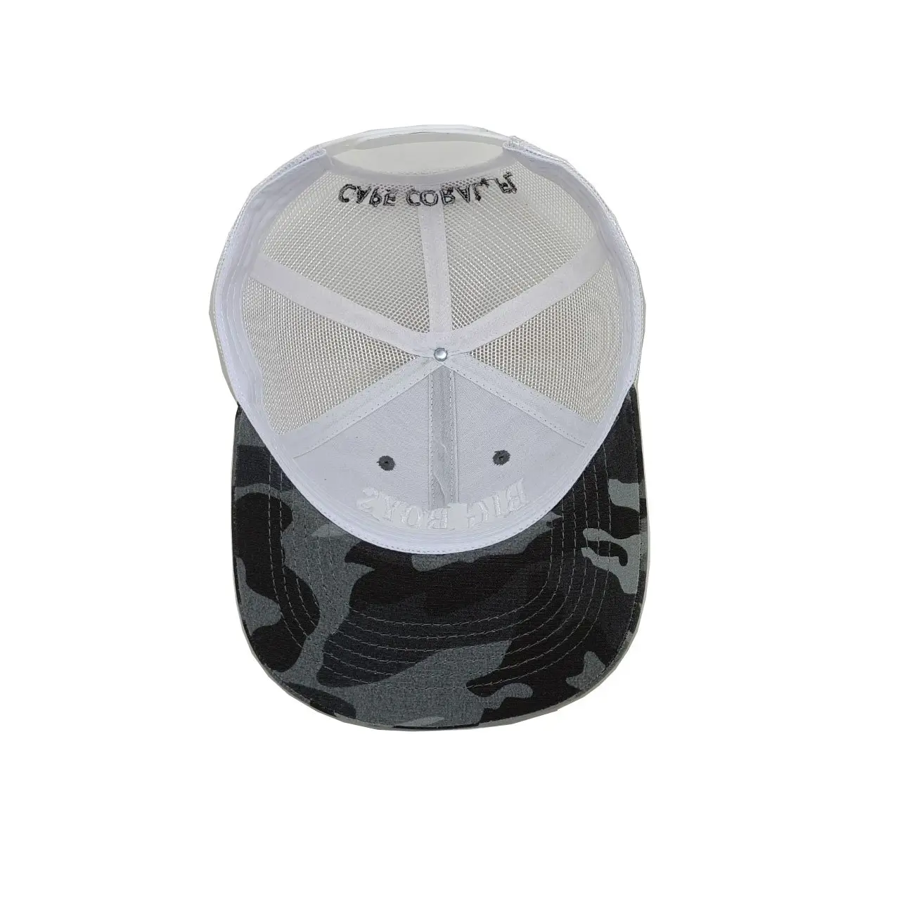Medium Profile Grey and Brown Color Polyester Structured Trucker Hat Curved Brim Cap for Men in Vietnam Factory 3
