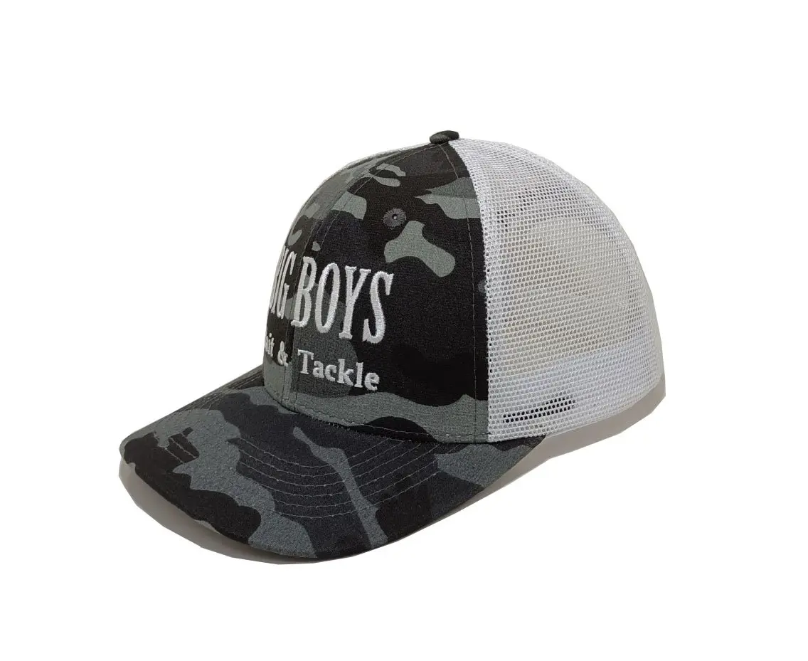Medium Profile Grey and Brown Color Polyester Structured Trucker Hat Curved Brim Cap for Men in Vietnam Factory 2