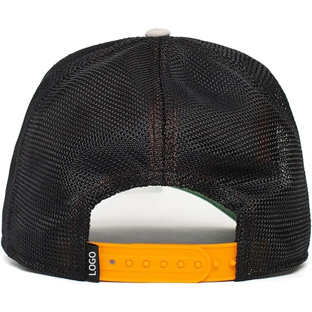 Mesh Light Blue Trucker Hat Custom logo High Quality Fashion Curved Brim Plain Mesh Trucker Hat for Men 4
