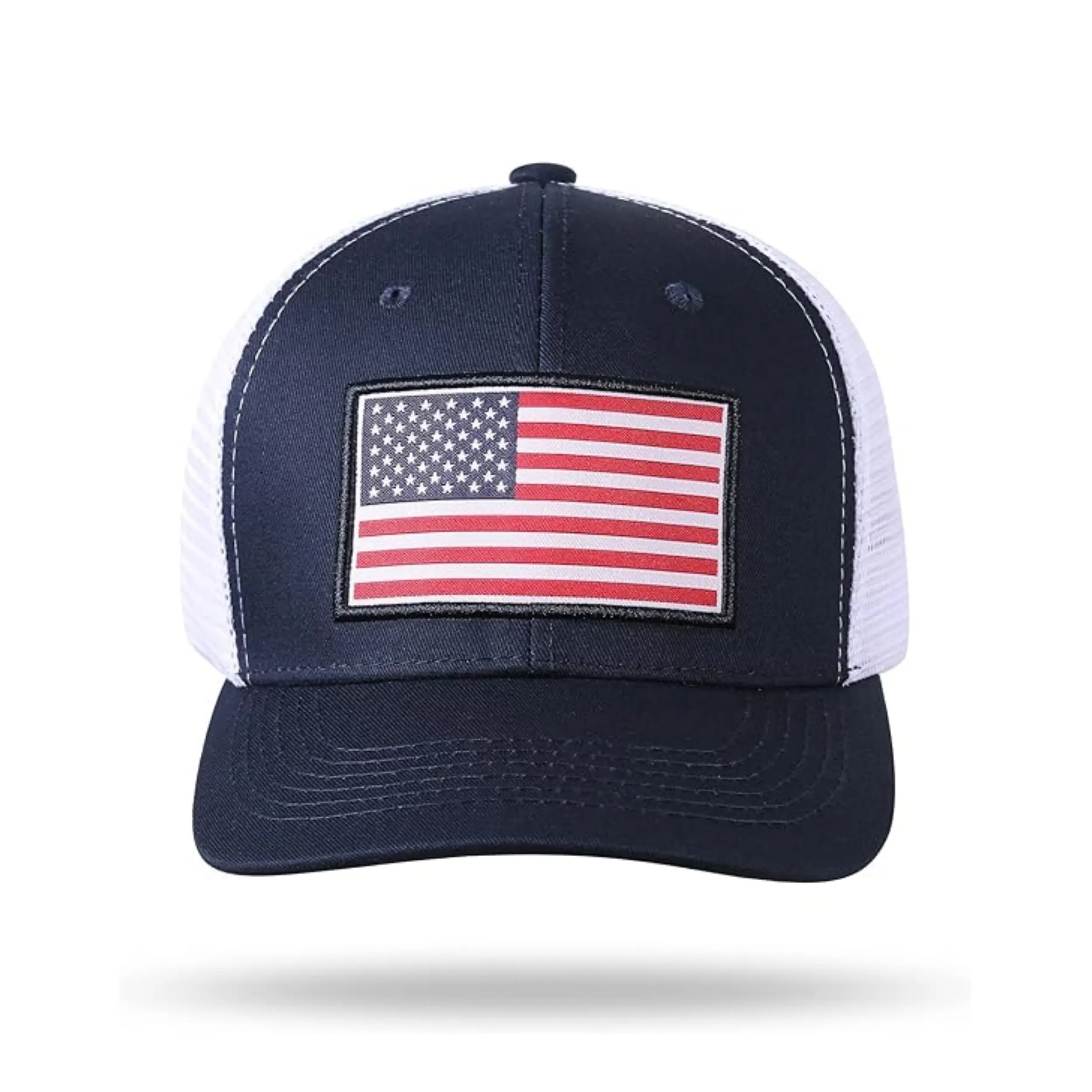 Mesh Trucker Hats With Custom Logo 6 Panel Sports Caps Trucker Hat With Leather Patch Low Moq 2
