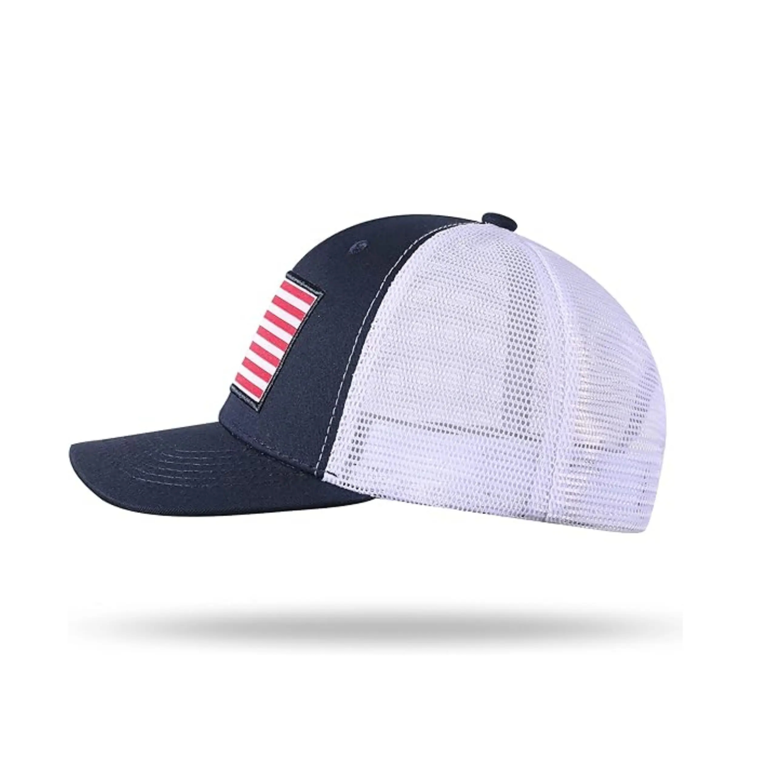 Mesh Trucker Hats With Custom Logo 6 Panel Sports Caps Trucker Hat With Leather Patch Low Moq 3