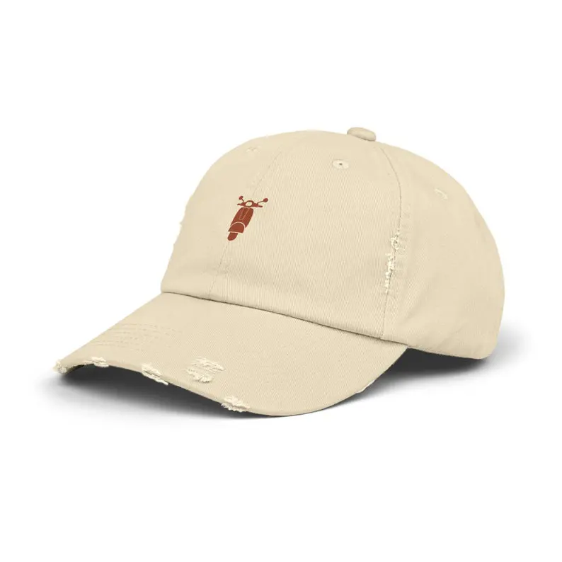 Mini Scooter Custom Logo Beige Color Washed Baseball Caps Vietnam Unisex Adjustable Hat Casual Streetwear Travel Style L01 4