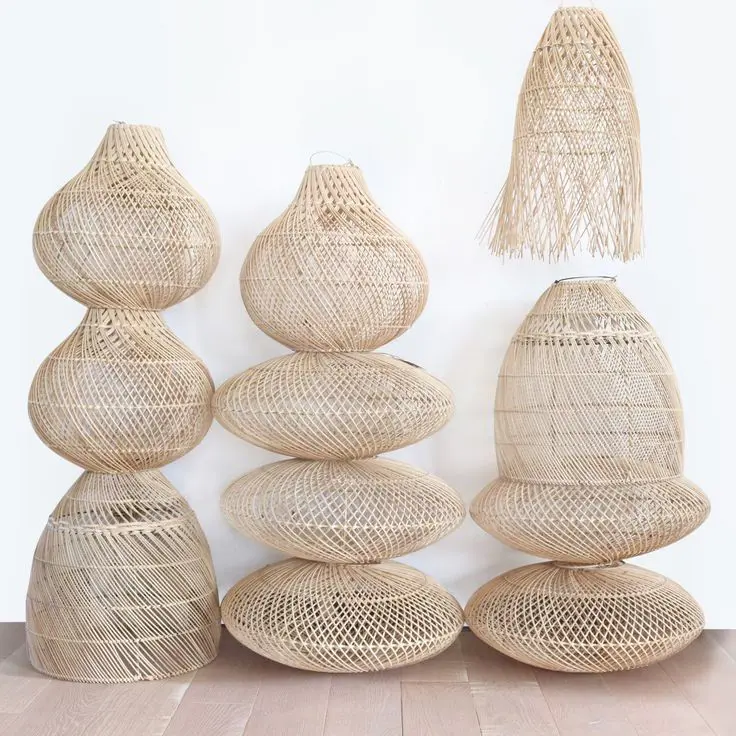 Minimalist Lampshade Bamboo Vintage Lampshade Supplies Wholesale OEM ODM Handicraft Furniture Home Decor Made In Vietnam 3