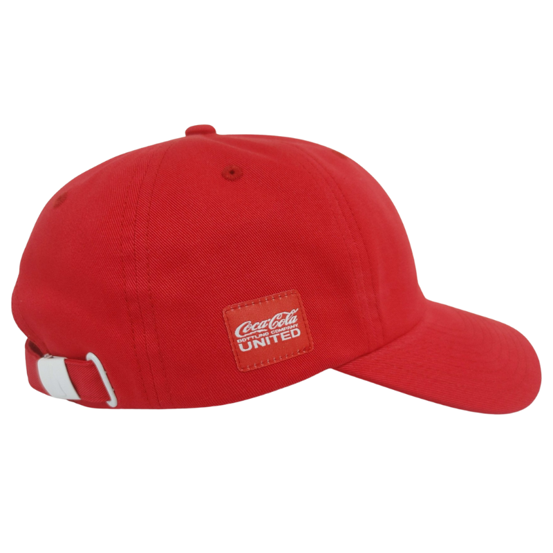 Minimalist Red Dad Hat with Custom Embroidery Logo Metal Buckle Closure Inner Pattern Tape Caps OEM Vietnam Manufacturer L01 2