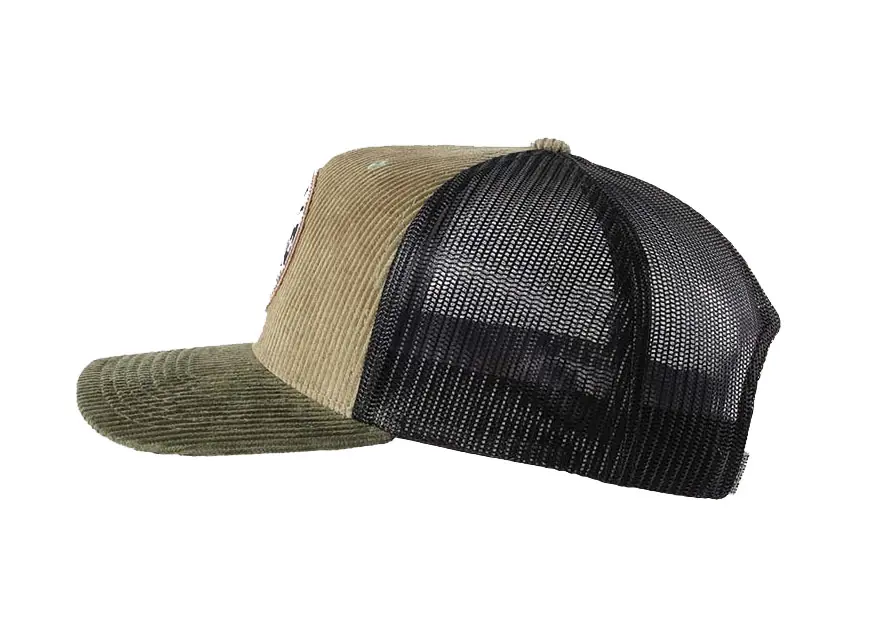 Moss Green Custom Logo Wholesale Products Trucker Hat 5-Panel Curved Brim High Quality Gorras Sports Cap Adjustable Trucker Hat 3