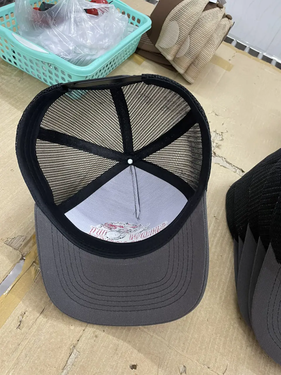 Motorcycle Running Man Custom Embroidery Logo Men Sport Caps Adult  Cotton/poly-twill Front Panels, Trucker Mesh Back Closure 5