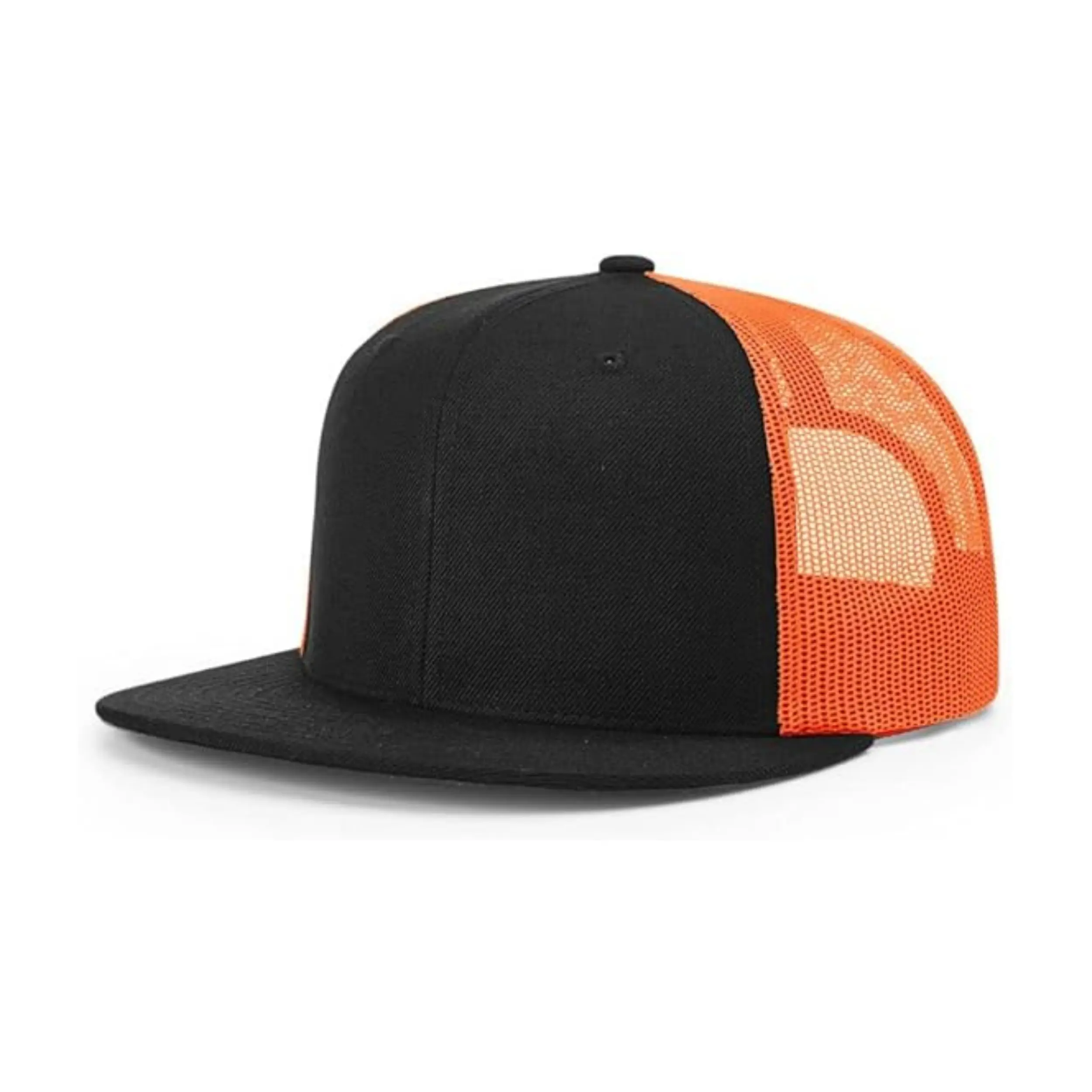 Multicolor Custom logo 6 Panel Cotton Sport Flat Brim Trucker Hats Hip Hop Classic Mesh Trucker Hats 2