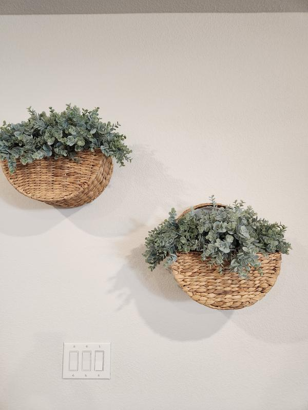 Natural Woven Basket Wall Shelf Made In Vietnam Eco-friendly material used for Home decoration Storage shelf Wholesale 5