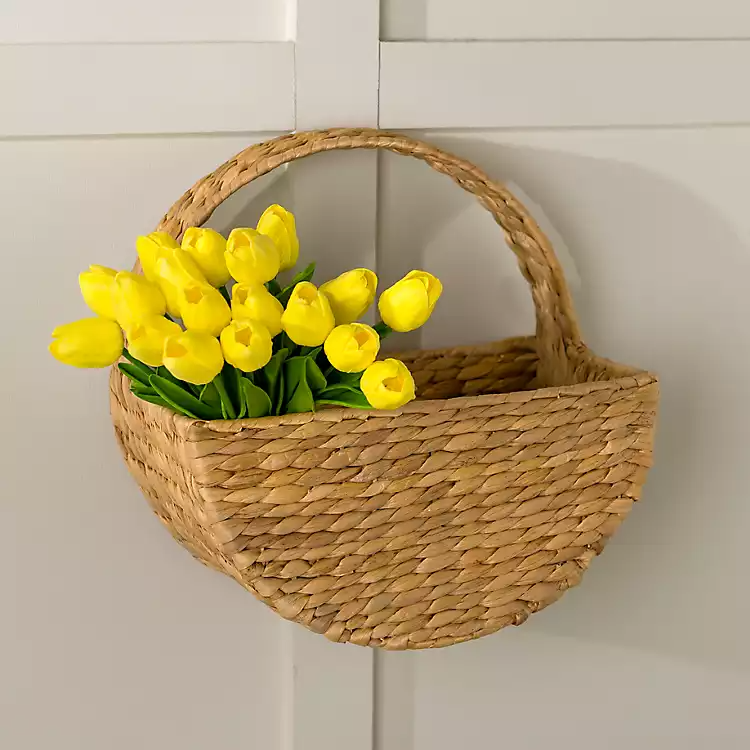 Natural Woven Basket Wall Shelf Made In Vietnam Eco-friendly material used for Home decoration Storage shelf Wholesale 4