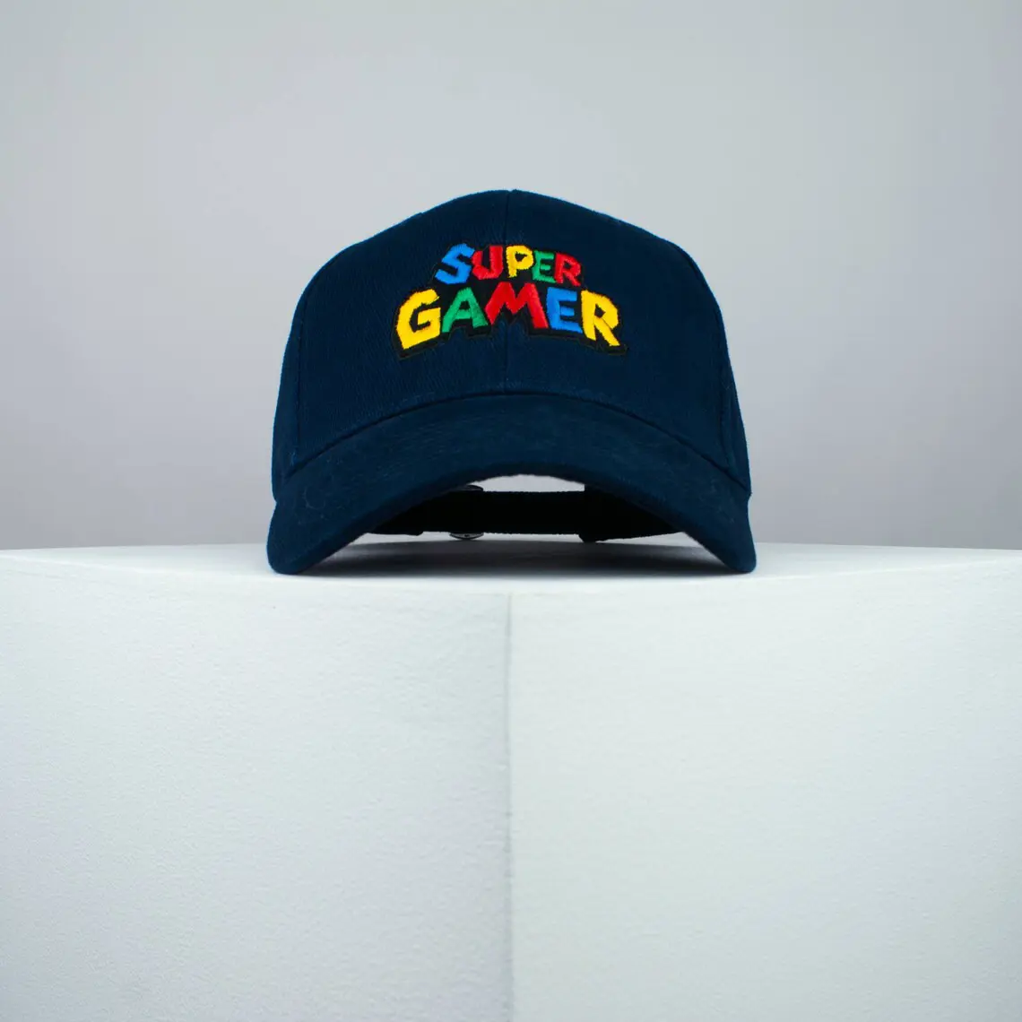 Navy Blue Color Unisex 2D Embroidery 6-Panel Curved Brim High Quality Low Profile Cotton Fabric Baseball Cap in Vietnam Factory 3