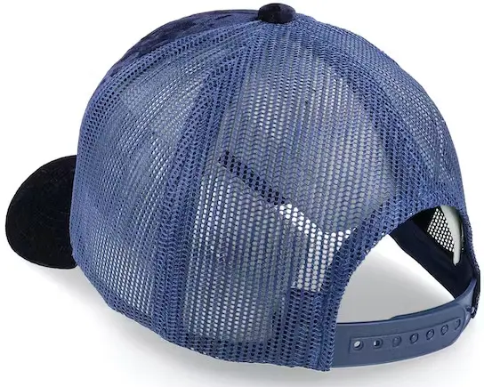 Navy Blue Color Velvet Trucker Hat Custom Logo 5-Panel Curved Brim High Quality Medium Profile Wholesale Products Trucker Hat 5