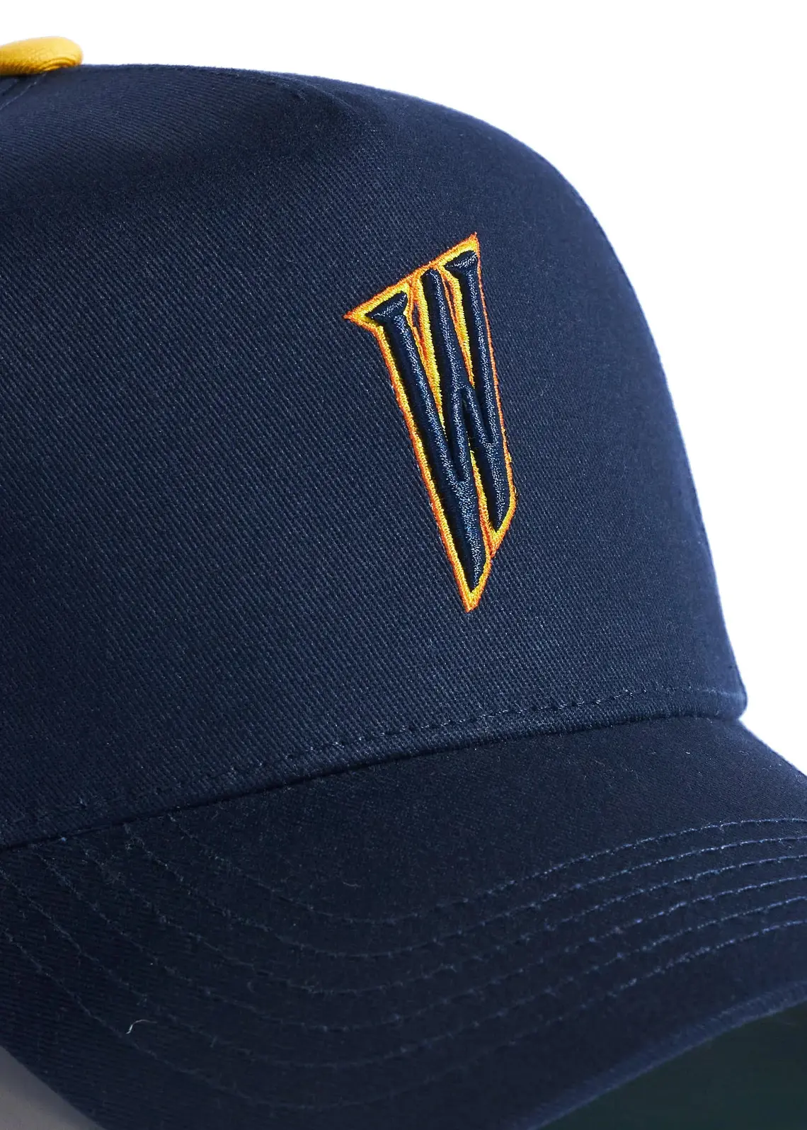 Navy Blue Color Wholesale Summer Products Custom Logo 3D Embroidery 5-Panel Curved Brim High Quality Medium Profile Baseball Cap 4