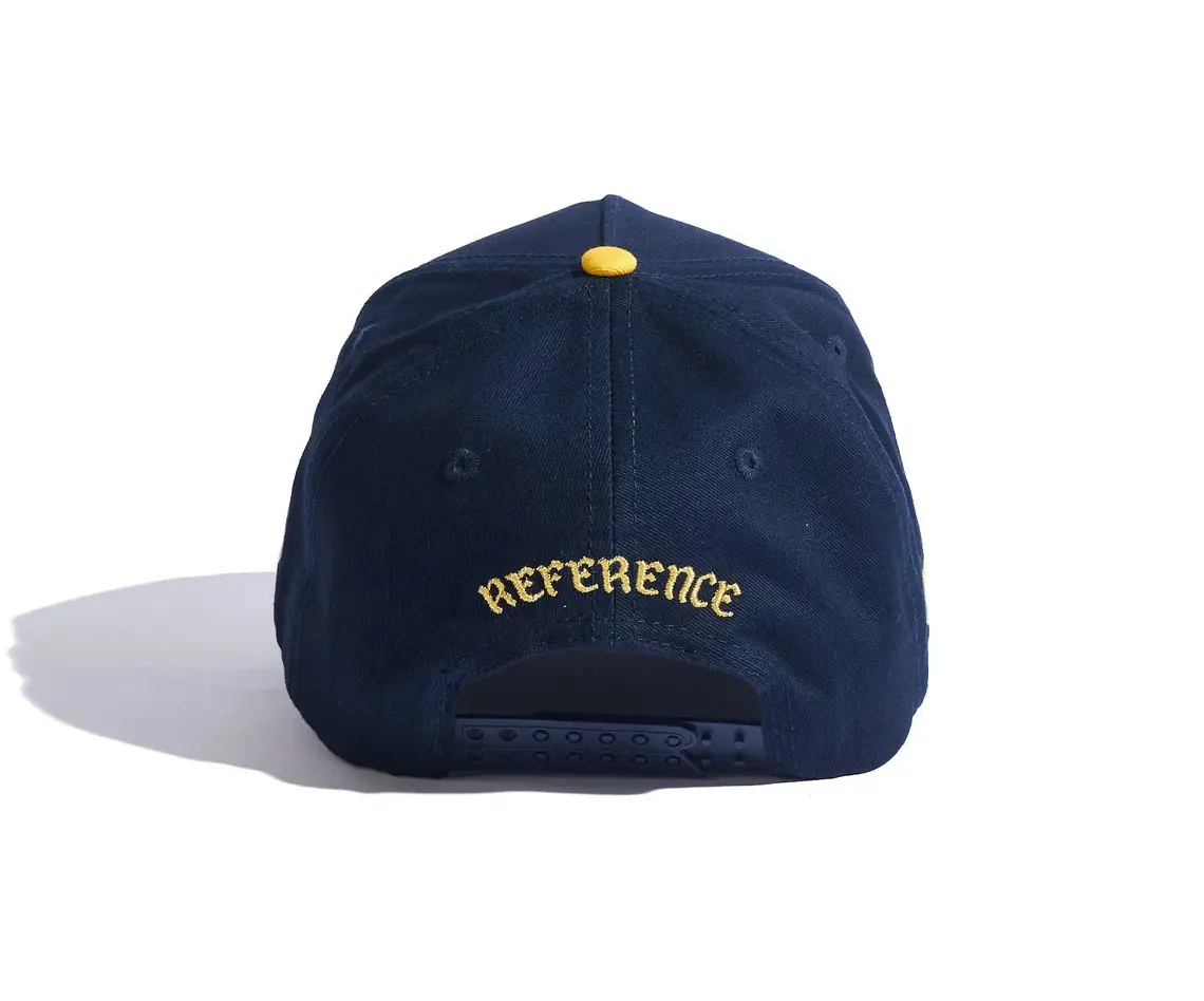 Navy Blue Color Wholesale Summer Products Custom Logo 3D Embroidery 5-Panel Curved Brim High Quality Medium Profile Baseball Cap 5