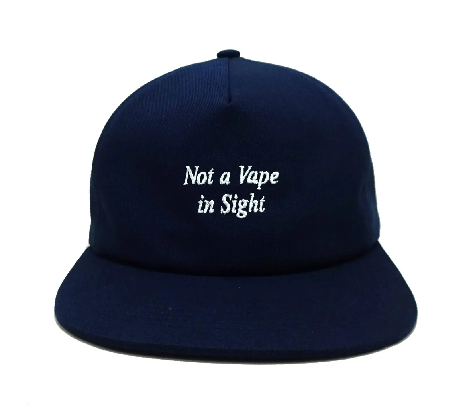 Navy Blue Custom Logo Wholesale Products Snapback Cap 5-Panel Unstructured Flat Brim High Quality Cotton Dad Hat Snapback Cap 1