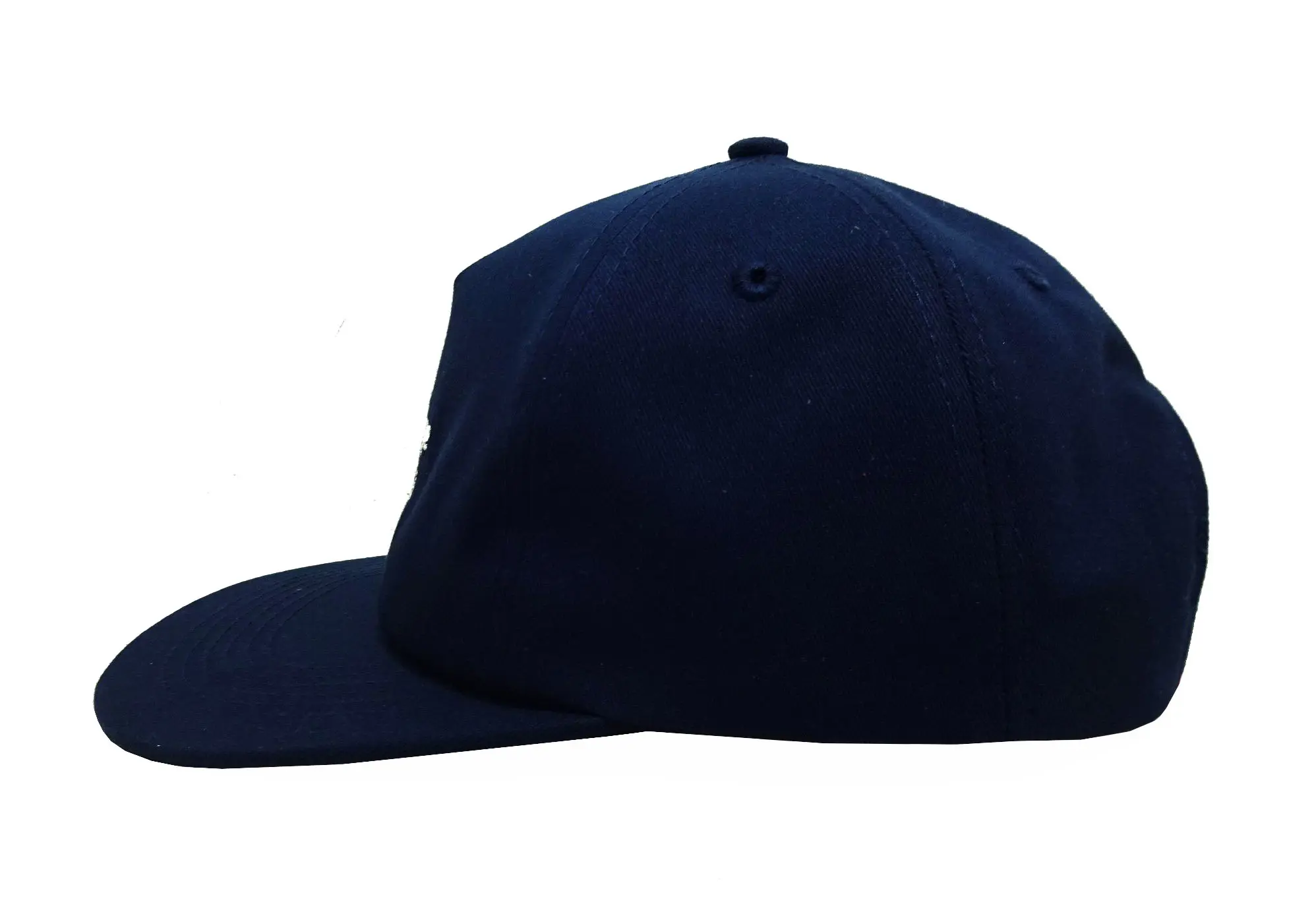 Navy Blue Custom Logo Wholesale Products Snapback Cap 5-Panel Unstructured Flat Brim High Quality Cotton Dad Hat Snapback Cap 3