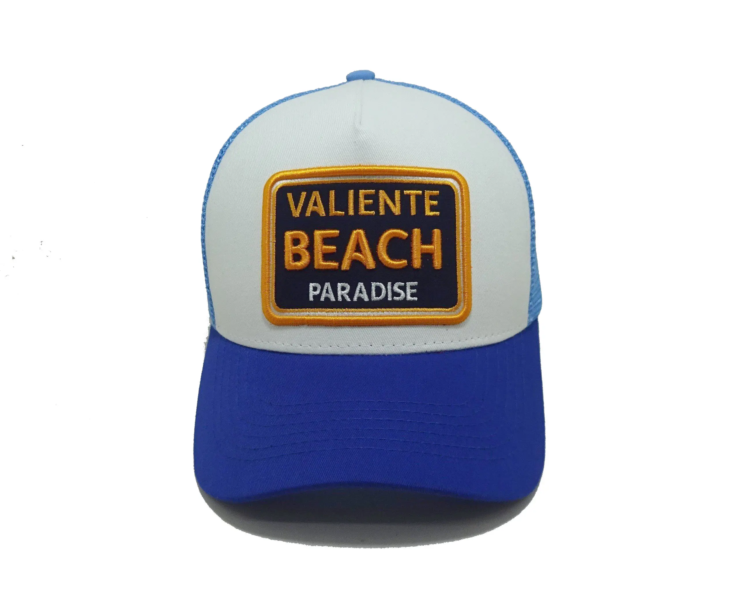 Navy Custom Snapback Caps 5 Panels Customized Big Embroidery Patch Trucker Hats Custom Woven Patch Vietnam Supplier 2