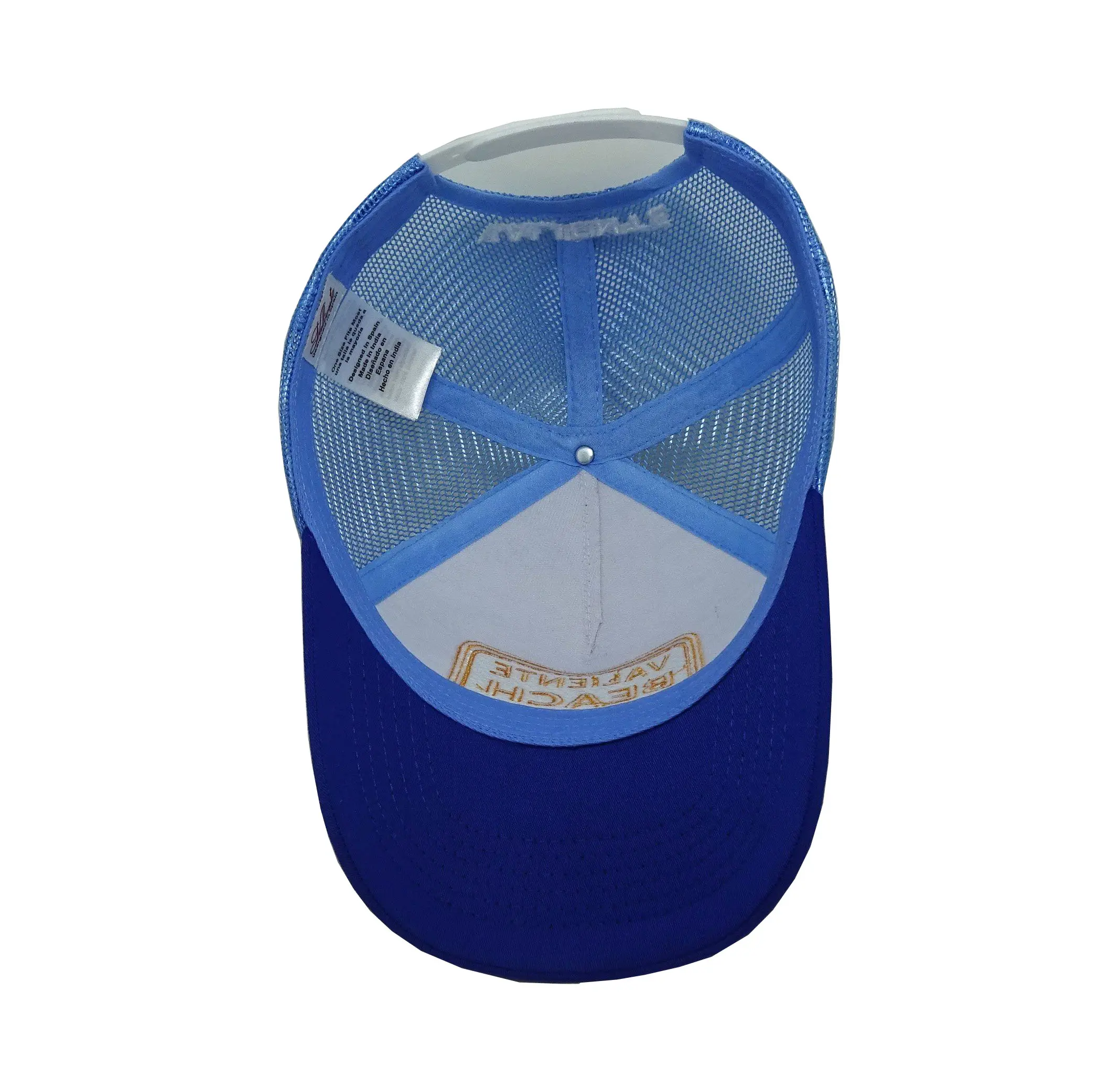 Navy Custom Snapback Caps 5 Panels Customized Big Embroidery Patch Trucker Hats Custom Woven Patch Vietnam Supplier 5