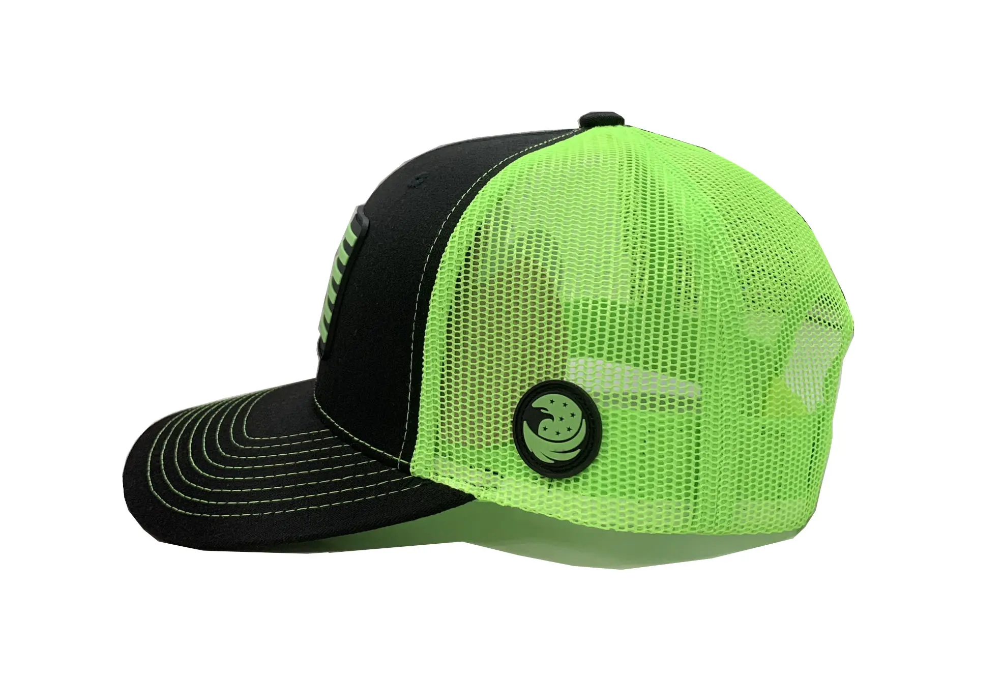 Neon Green Trucker Hats PVC logo Snapback Caps Vietnam Factory Promotional Hat Sport Dad Cap Free Sample 2