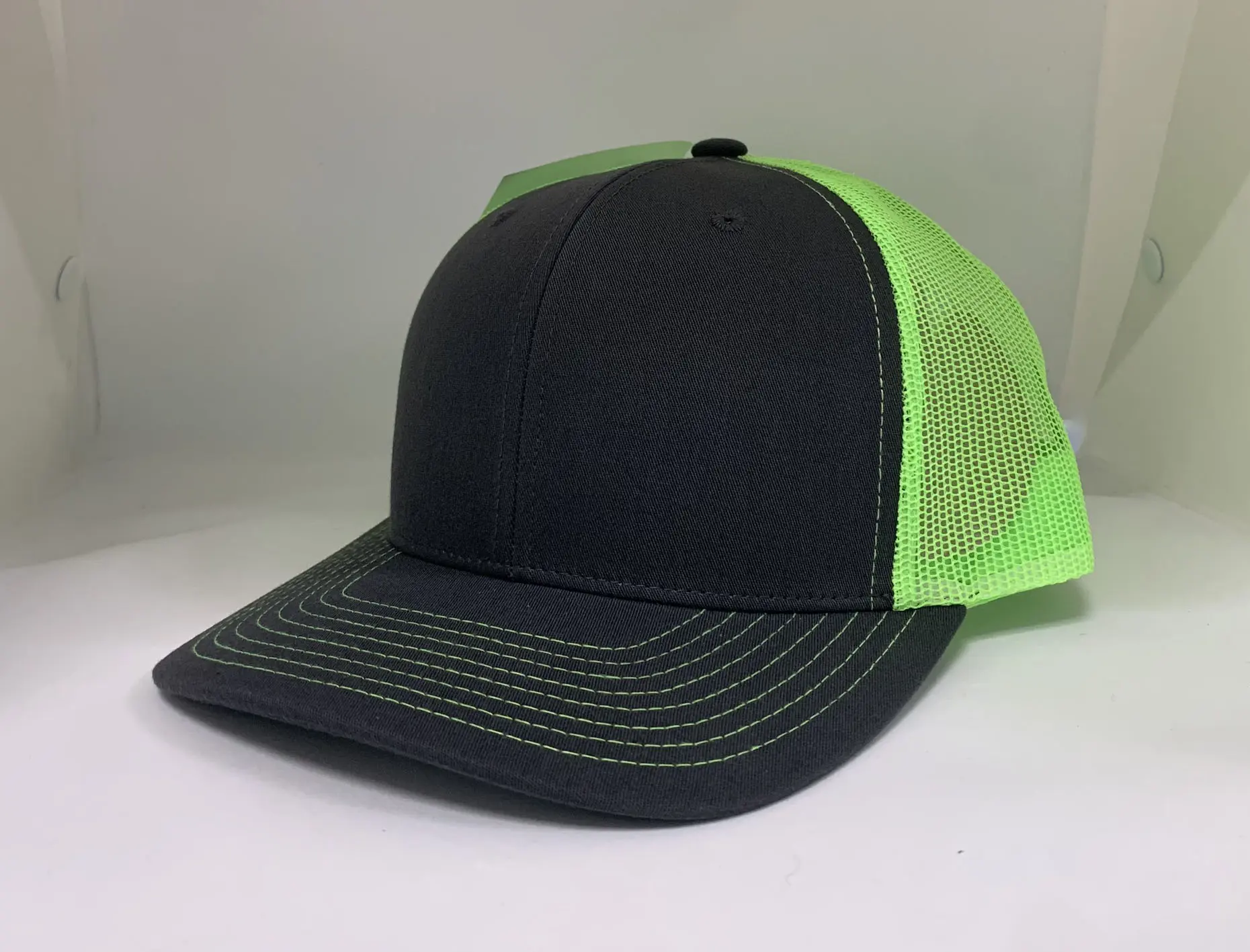 Neon Green Trucker Hats Small MOQ Vietnam Custom Promotional Hat Sport Dad Cap Snapback Caps Vietnam Factory 3