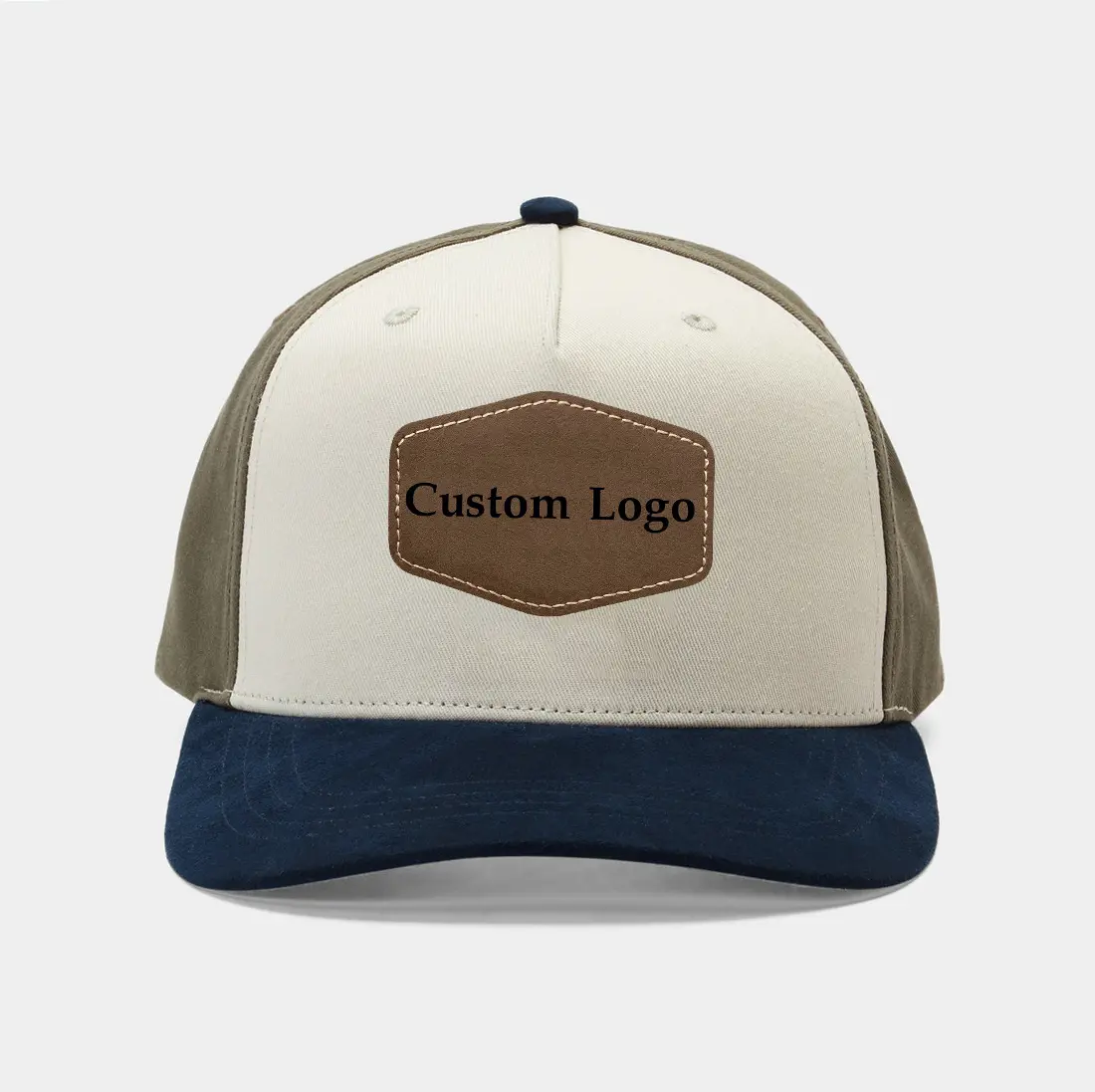 Neutral Mix Color Sports Cap Wholesale Products Custom Baseball Cap 5-Panel Curved Brim High Quality Adjustable Baseball Cap 1
