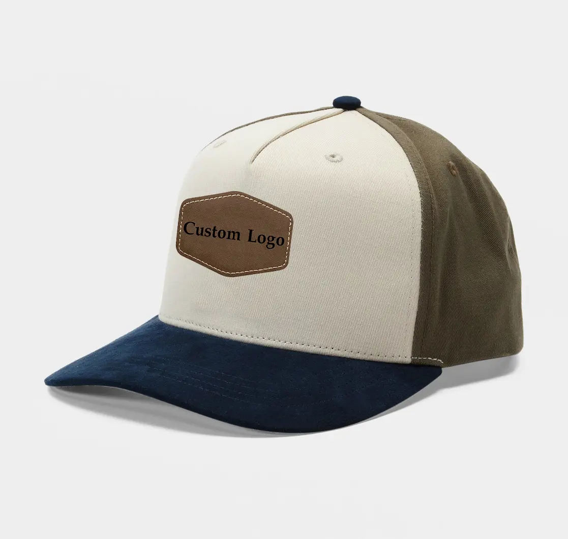 Neutral Mix Color Sports Cap Wholesale Products Custom Baseball Cap 5-Panel Curved Brim High Quality Adjustable Baseball Cap 2