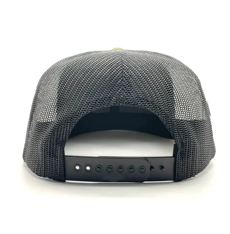 New Arrivals Wholesale Running Flat Bill Trucker Hat Custom Logo Black Mesh Adjustable High Profile Sports Cap Vietnam Factory 4