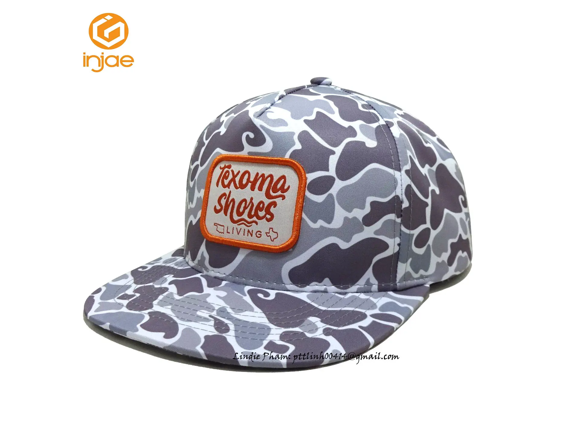 New Design Custom Logo Snapback Cap With Rope High Quality Promotional Texas Hat Old School Camo Baseball Cap Vietnam Factory 4