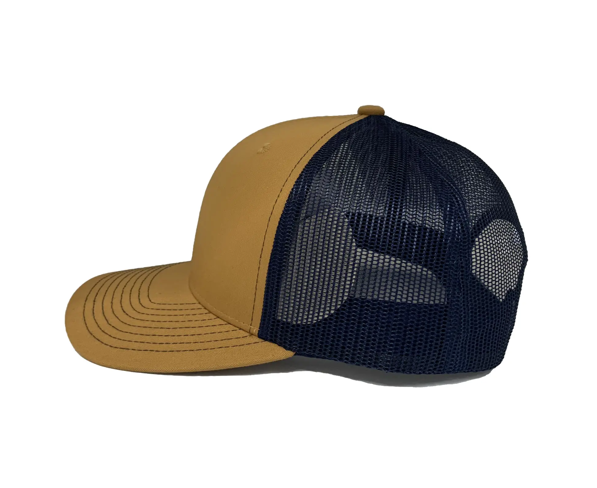 New Design Hiphop Fashion Wholesale Trucker Hat Custom Logo Yellow Color Adjustable Size Mesh Back Structured Sports Cap for Man 3