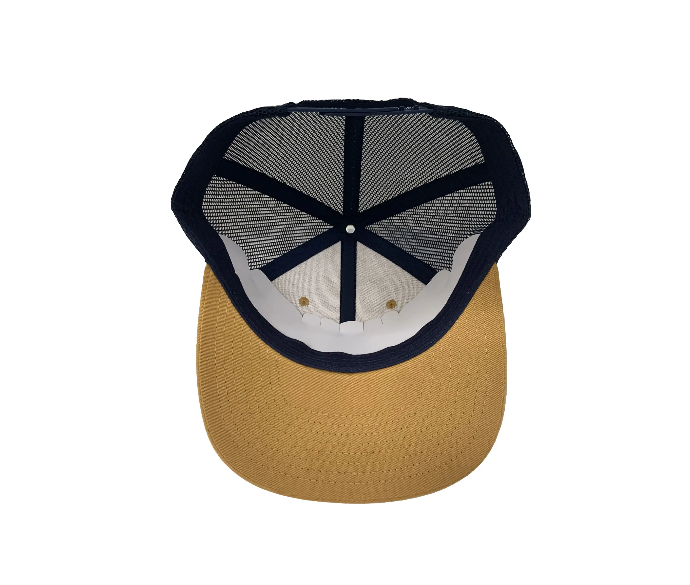 New Design Hiphop Fashion Wholesale Trucker Hat Custom Logo Yellow Color Adjustable Size Mesh Back Structured Sports Cap for Man 4