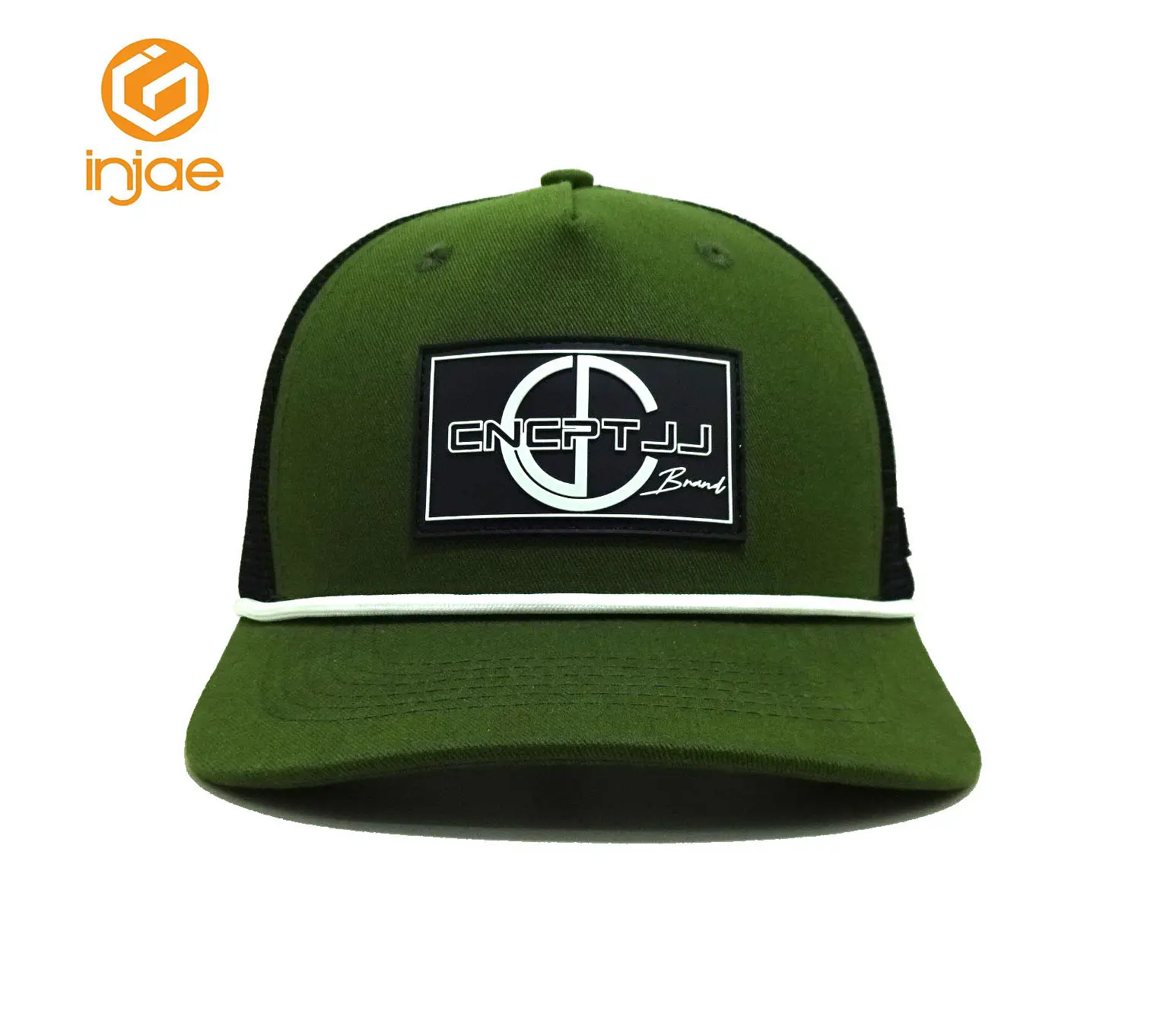 New Design Original Custom Promotional Unisex Trucker Hat with Rope High Quality Rubber Logo Sports Cap in Vietnam Factory 1
