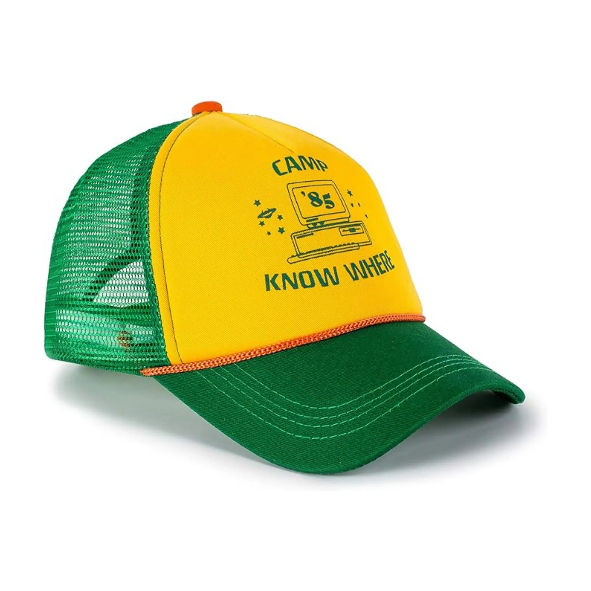Non-Fading Outdoor Custom Caps Logo Baseball Cap Bright Color Splice Cap Mesh Hat Trucker Hats With Custom Logo 2