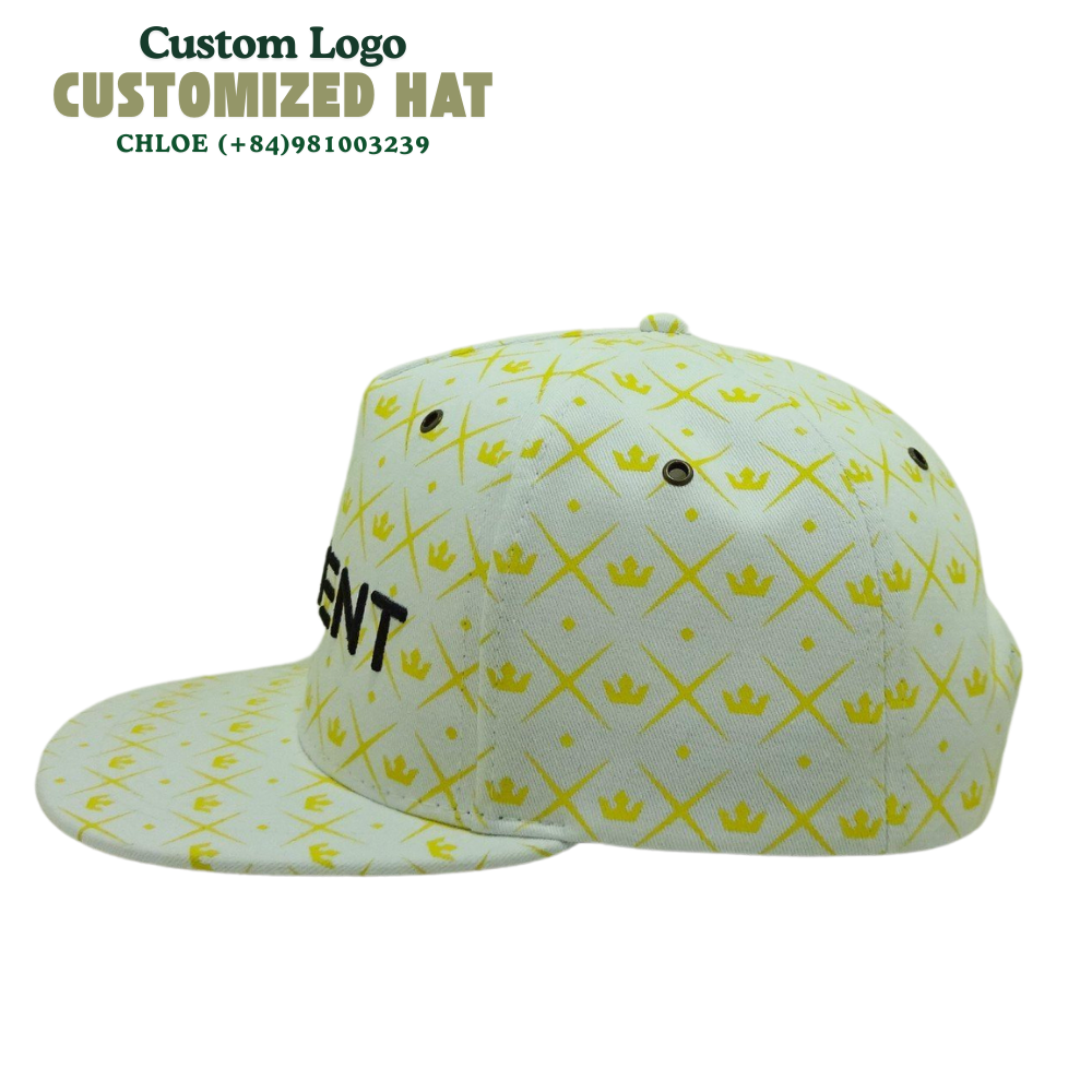 OEM Design Customized Laser Cut 5 Panel Snapback 2D 3D Embroidery Black Eyelets Adjustable Size Breathable Material Wholesale 3