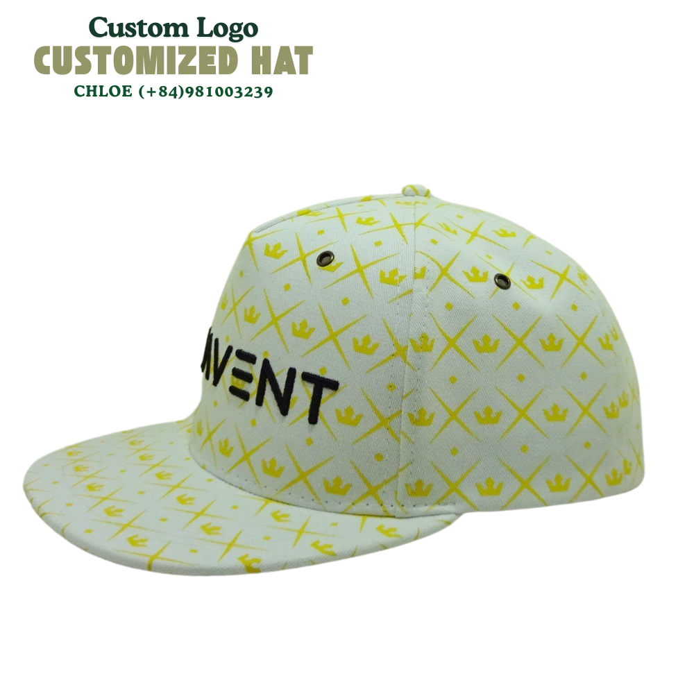 OEM Design Customized Laser Cut 5 Panel Snapback 2D 3D Embroidery Black Eyelets Adjustable Size Breathable Material Wholesale 2