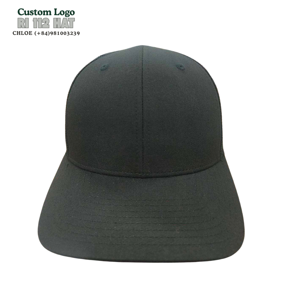 OEM High Quality Ri 112 Trucker Hat Plain Mesh Hat Adjustable Size and Color 6 Panel Customized Logo Wholesale 2