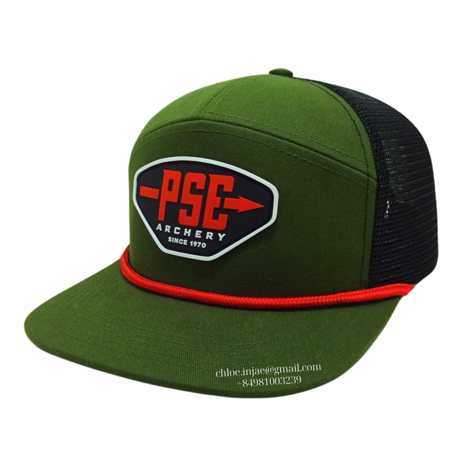 OEM ODM High Quality 7 Panel PVC Rubber Plastic Patch Black Mesh Trucker Hats Trucker Cap Perforated Rope Vietnam Factory 2