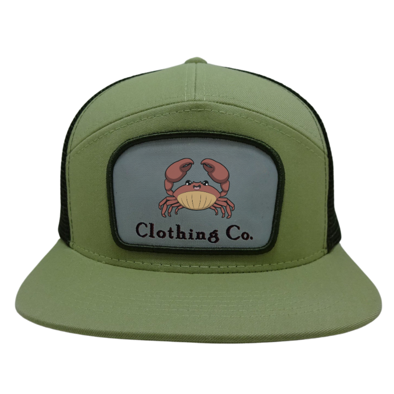 OEM Vietnam Hat Wholesale Custom Woven Patch Logo 7 Panel Structured Private Label Trucker Caps High Quality Snapback Caps L01 3