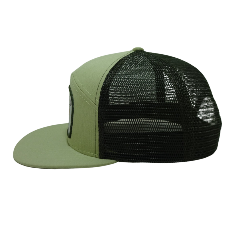 OEM Vietnam Hat Wholesale Custom Woven Patch Logo 7 Panel Structured Private Label Trucker Caps High Quality Snapback Caps L01 6