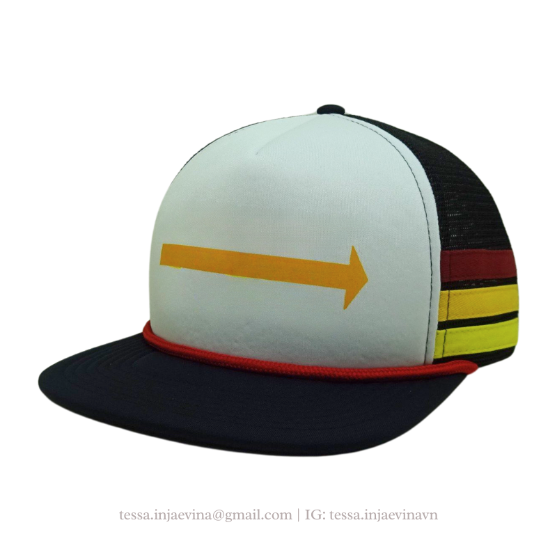 OEM Vietnam Supplier Fashionable Foam Rope Hats With Custom Rubber Logo Front Panel Printed Inner Tape Trucker Hats L01 2
