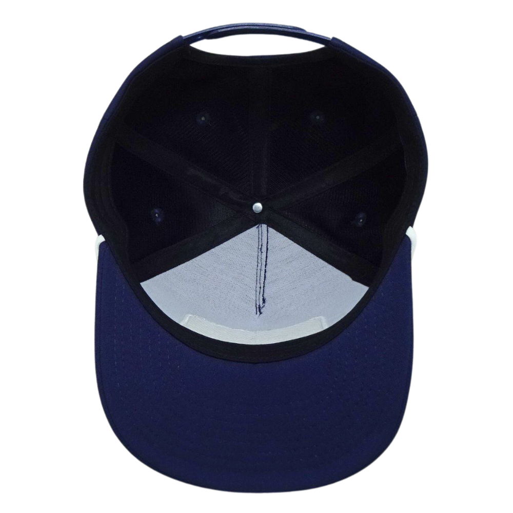 OEM Wholesale 5 Panel Snapback Slightly Curved Rope Cap Logo Patch Blue White Mixed Single Breasted Buckle High Quality Factory 6