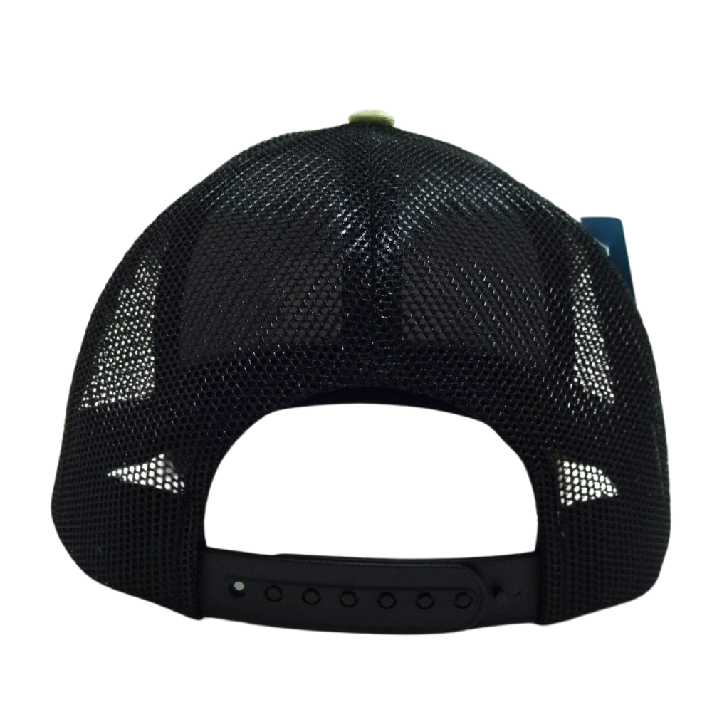 OEM Wholesale Rectangle Leather Patch Cap Unstructured Semi Curve 6 Panel Green Color Black Mesh Eyelet Front Cap for All Ages 7