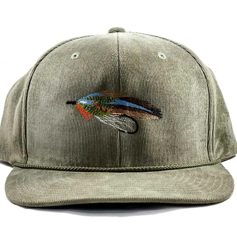 Olive Green Corduroy Baseball Hat Embroidery Logo Customized Snapback Caps Multi Color Options Small MOQ 1